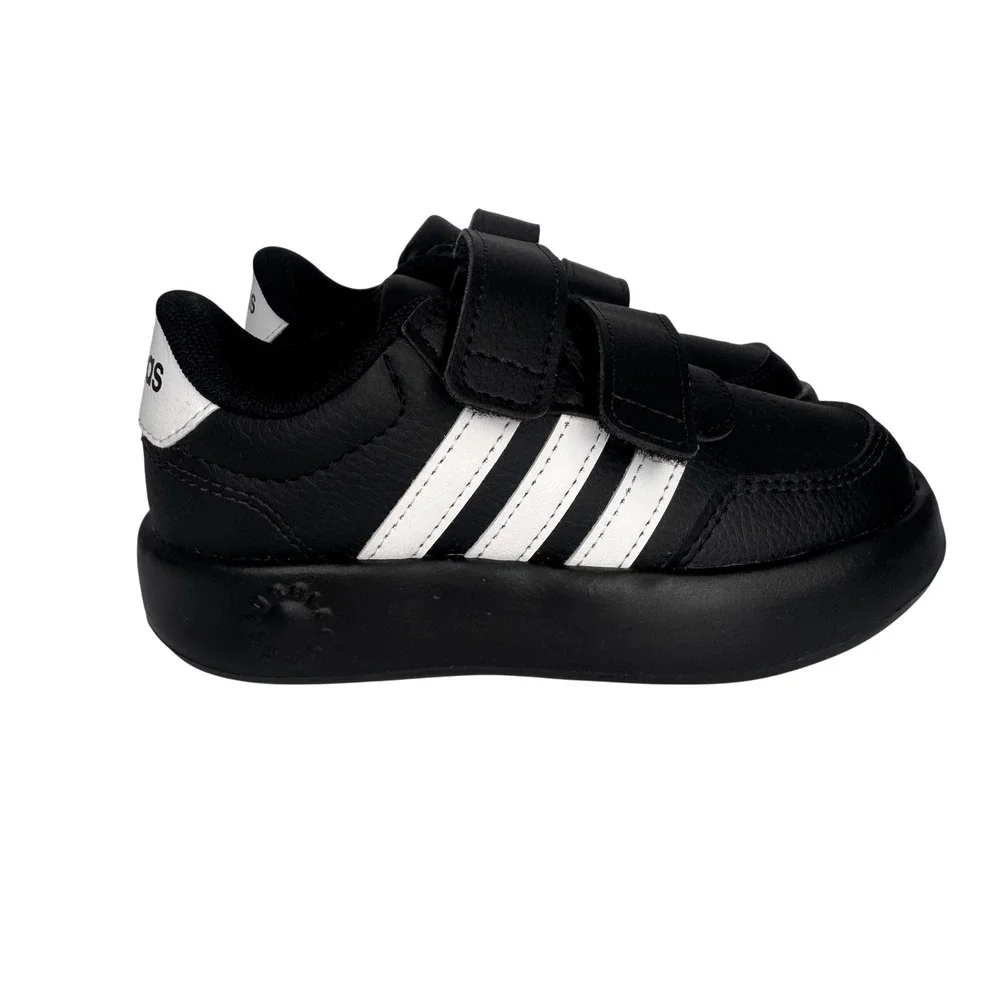 Adidas Tensaur Bubble Toddler Sz 9 Shoes Black White JS3679 Hook Loop Sneaker